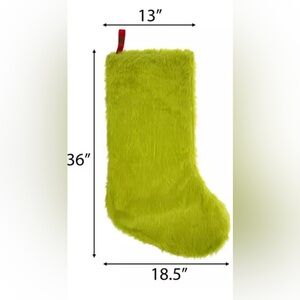 New 36” Jumbo Furry Grinch Stocking